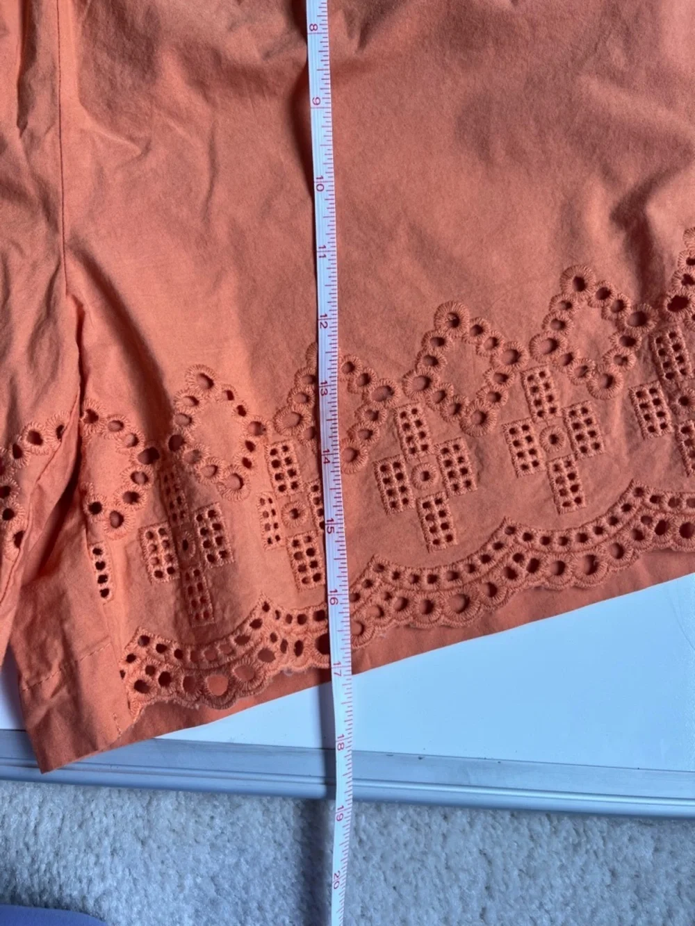 NWOT soyaconcept Orange Eyelet Hem Short Set